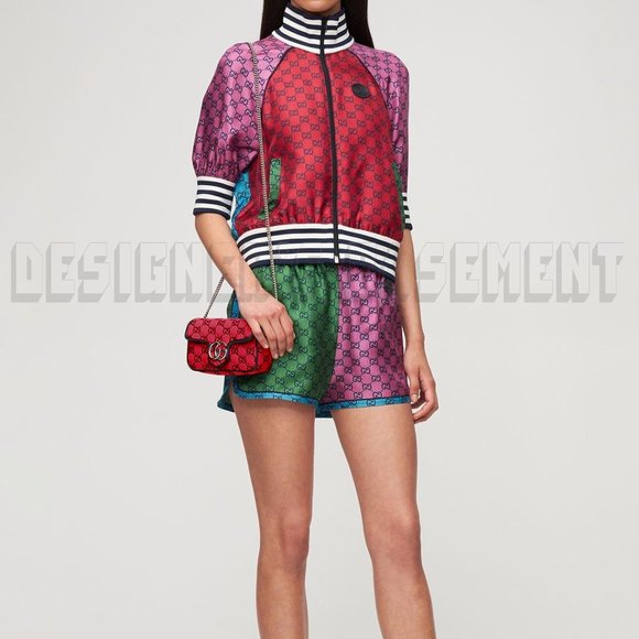 GUCCI Limited Edition GG Marmont logo quilted red GG canvas SUPER MINI Chain bag - Picture 8 of 8